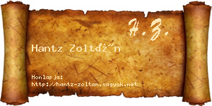 Hantz Zoltán névjegykártya